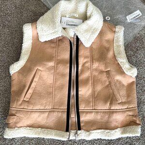 12th Tribe Sherpa Lined Beige Vest